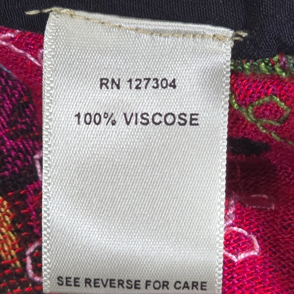 JOHN MARK Embroidered Patchwork Kimono Jacket Open Front Women 2X Multi Color - Picture 6 of 10